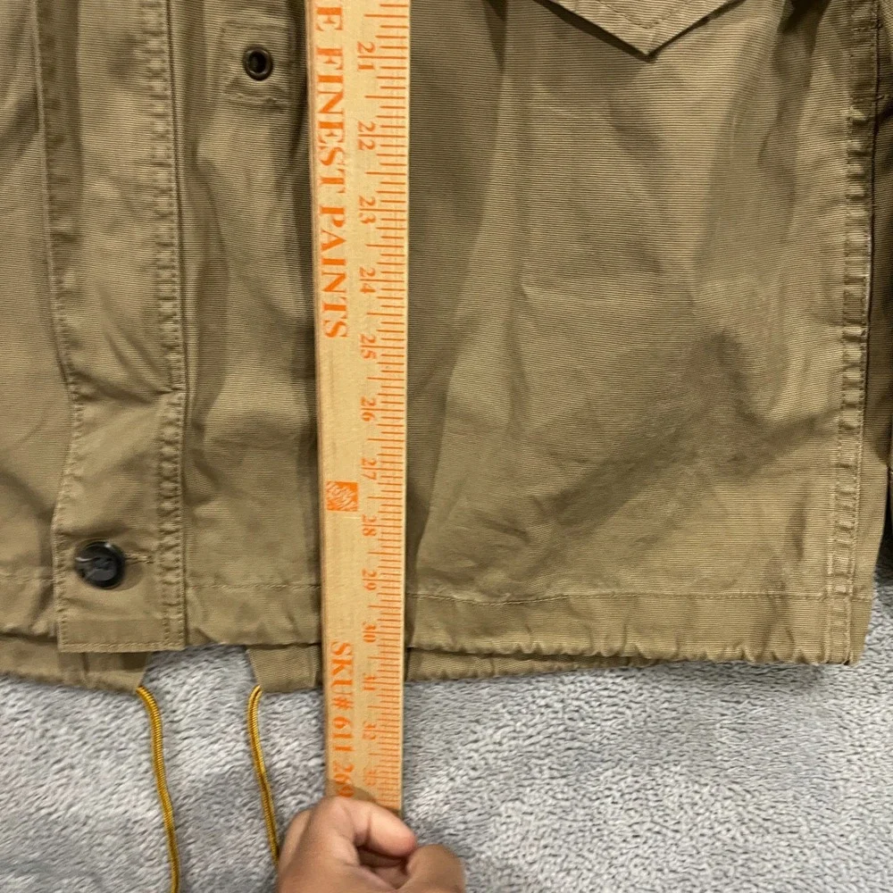 Levi's Jacket Mens‎ Large Canvas Hooded Full Zip Military Field Coat Pockets